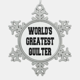 世界最高のキルター スノーフレークピューターオーナメント