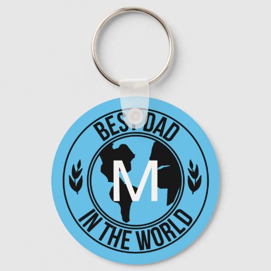 世界最高のキーチェーモノグラムのンのパパ キーホルダー (正面)