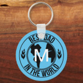 世界最高のキーチェーモノグラムのンのパパ キーホルダー (正面)