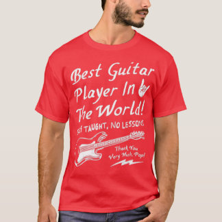 世界最高のギタリスト テキスト Tシャツ