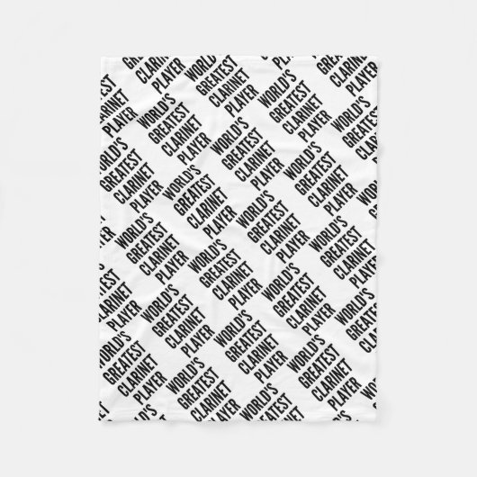 世界最高のクラリネットプレーヤー フリースブランケット (正面)