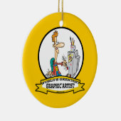 世界最高のグラフィックアーティスト男性漫画 セラミックオーナメント (右)