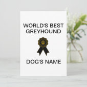 世界最高のグレイハウンド デザイン - カスタマイズ可能 招待状 (スタンド正面)
