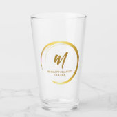 世界最高のゴルファー金ゴールドモノグラム タンブラーグラス (正面)