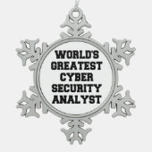 世界最高のサイバーセキュリティアナリスト スノーフレークピューターオーナメント (正面)