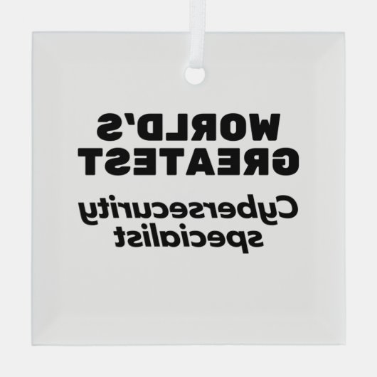 世界最高のサイバーセキュリティ専門家 ガラスオーナメント (裏面)