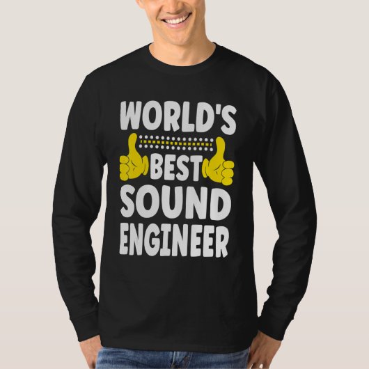 世界最高のサウンドエンジニア 職名 サウンドエンジニア Tシャツ (正面)