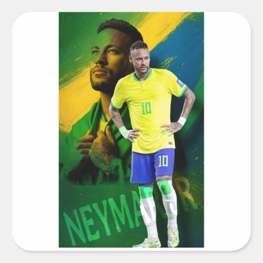 世界最高のサッカー選手 ネイマールJr スクエアシール (正面)