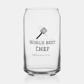 世界最高のシェフ追加ネーム文字料理最高のbarbecu ガラス缶 (裏面)