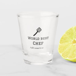 世界最高のシェフ追加ネーム文字料理最高のbarbecu ショットグラス