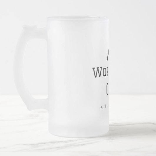 世界最高のシェフ追加ネーム文字料理最高のbarbecu フロストグラスビールジョッキ (左)