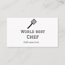 世界最高のシェフ追加ネーム文字料理最高のbarbecu 名刺