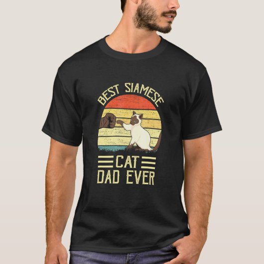 世界最高のシャム猫パパ Tシャツ (正面)