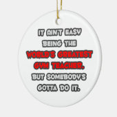 世界最高のジム先生ジョーク セラミックオーナメント (左)