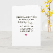 世界最高のステップマムの名言 カード (黄色い花)