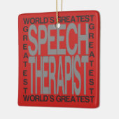 世界最高のスピーチセラピスト セラミックオーナメント (左)