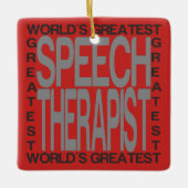 世界最高のスピーチセラピスト セラミックオーナメント (正面)