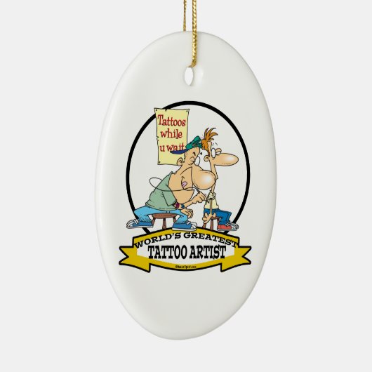 世界最高のタトゥーアーティストの漫画 セラミックオーナメント (右)