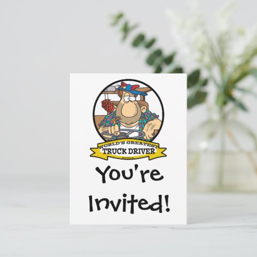 世界最高のトラックドライバー男性の漫画 招待状 (スタンド正面)