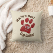 世界最高のドッグウォーカーポープリント気に動物 クッション (ブランケット)