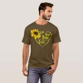 世界最高のナニー エバー 向日葵 ギフト Tシャツ (正面フル)