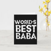 世界最高のババ 父の日ギフト ムスリムパパ 夫 カード (黄色い花)