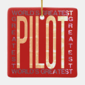 世界最高のパイロット セラミックオーナメント (裏面)