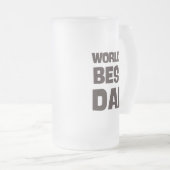 世界最高のパパおもしろいパパ フロストグラスビールジョッキ (正面右)