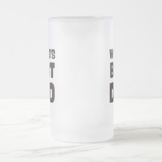 世界最高のパパおもしろいパパ フロストグラスビールジョッキ (中央)