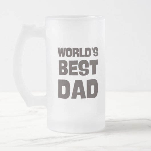 世界最高のパパおもしろいパパ フロストグラスビールジョッキ (左)