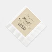 世界最高のパパエレガント金ゴールドルックアイボリー 縁ありランチョンナプキン (角)