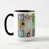 世界最高のパパカラーグリッド5フォトコラージュ マグカップ (左)