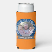 世界最高のパパグランドパフォトオレンジ色 スリム缶クーラー (Seltzer正面)