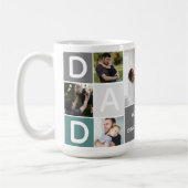 世界最高のパパフォトコラージュマグ コーヒーマグカップ (左)