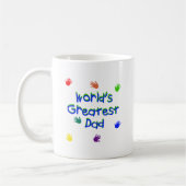 世界最高のパパプリント白 コーヒーマグカップ (左)