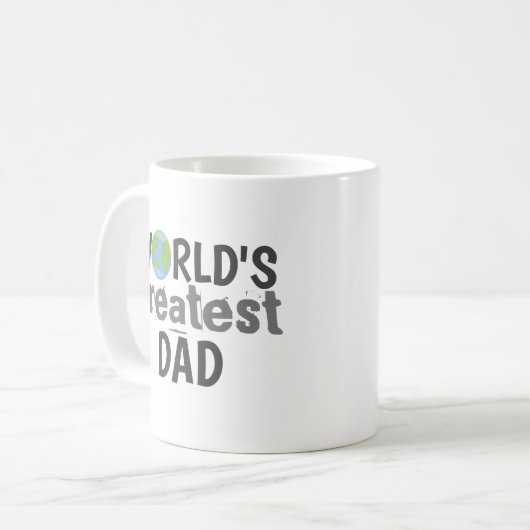 世界最高のパパモダントレンディータイポグラフィ コーヒーマグカップ (正面左)