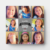 世界最高のパパモダン8フォトコラージグレイ フォトプラーク (正面)