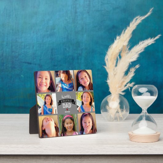 世界最高のパパモダン8フォトコラージグレイ フォトプラーク (インサイチュ)