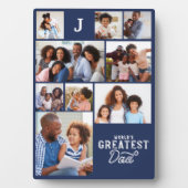 世界最高のパパモノグラムフォトグリッドコラージュ フォトプラーク (正面)