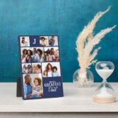 世界最高のパパモノグラムフォトグリッドコラージュ フォトプラーク (側面)