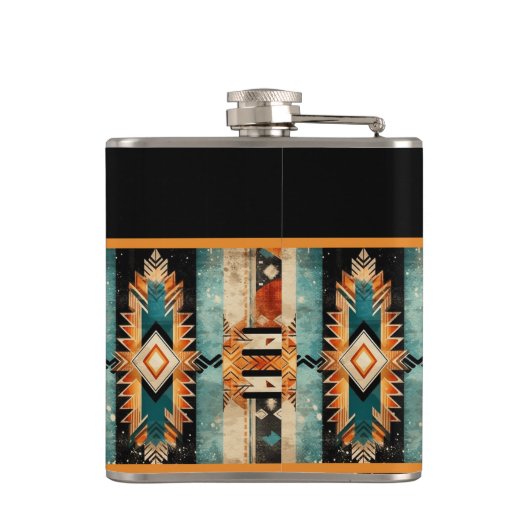 世界最高のパパ先住民アメリカンアステカデザイン フラスク (裏面)