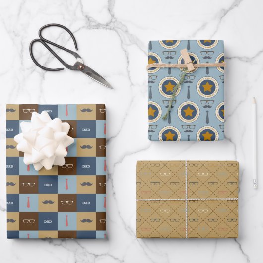 世界最高のパパ包装紙シート ラッピングペーパーシート (正面)