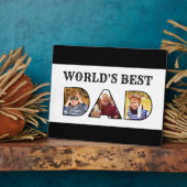 世界最高のパパ引用文フォトコラージュ父の日 フォトプラーク (側面)