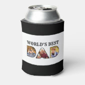 世界最高のパパ引用文モダン3 Photo Collage 缶クーラー (缶裏面)