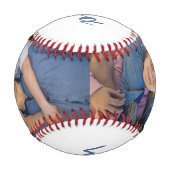 世界最高のパパ父の日に写真を追加 野球ボール (裏面)