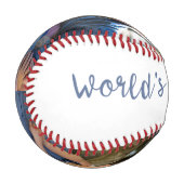 世界最高のパパ父の日に写真を追加 野球ボール (正面左)