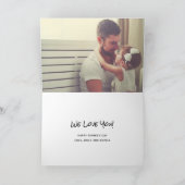 世界最高のパパ父の日の写真カード カード (内部)