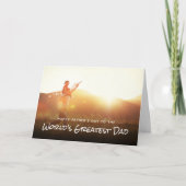 世界最高のパパ父の日の写真カード カード (正面)