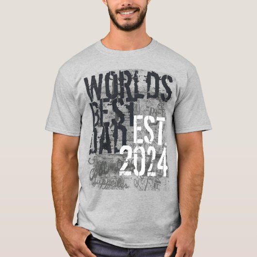 世界最高のパパ2014年グランジ父の日 Tシャツ (正面)
