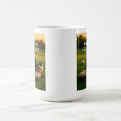 世界最高のパパ – サンセットのゴルフシューズ コーヒーマグカップ (中央)